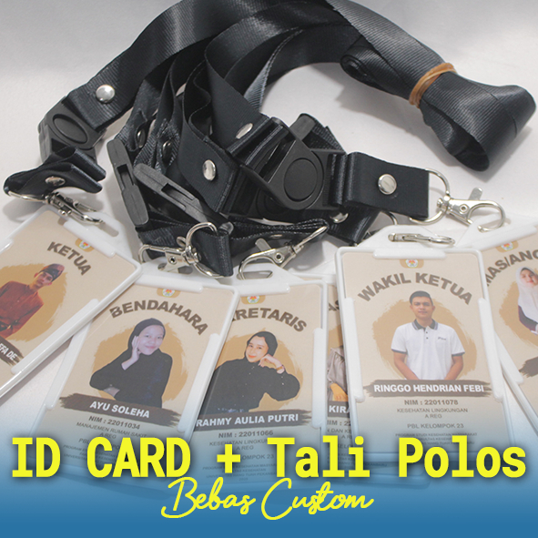 

ID Card tali polos, ID Card custom, Kartu member, ID Card Karyawan, ID Card Perusahaan, ID Card Organisasi