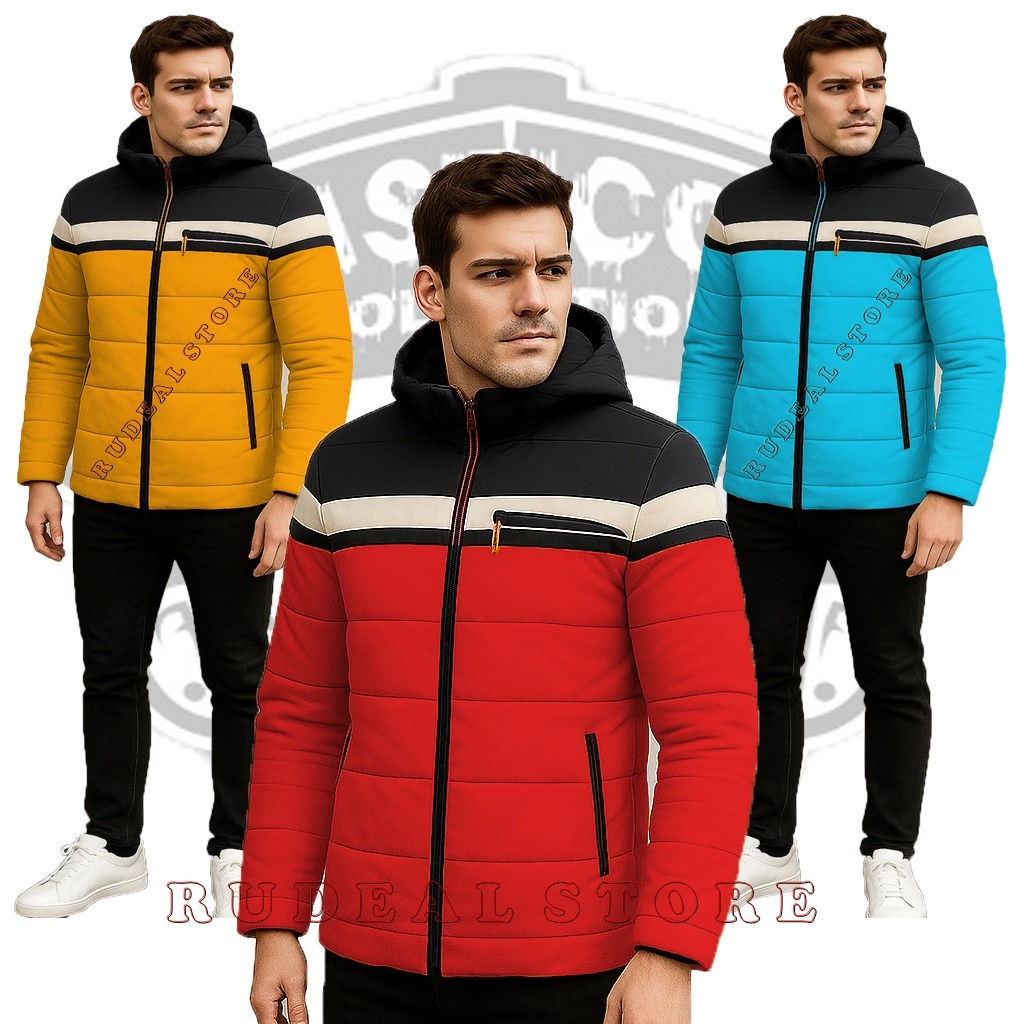 RUDEAL STORE || JAKET JACKET JEKET WINTER TEBAL MUSIM DINGIN GUNUNG OUTDOOR HANGAT POLYESTER PRIA