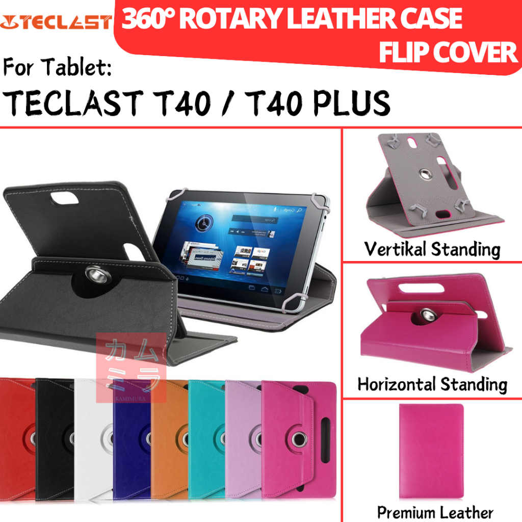 TECLAST T40 T 40 PLUS TAB TABLET BOOK COVER 360 ROTATING CASE LEATHER FLIP CASING