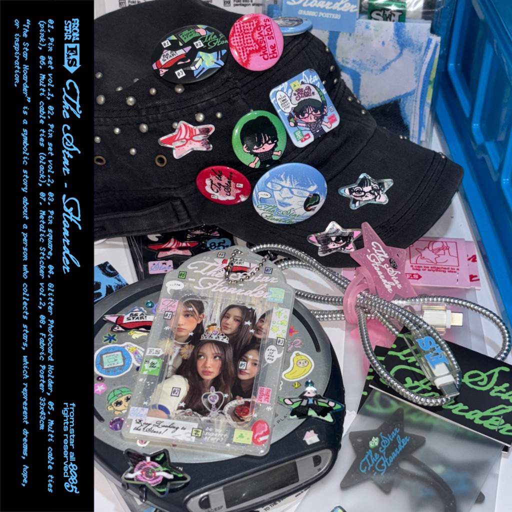 

[from.star] TSH Product | Pin | Glitter Photocard Holder | Cable ties