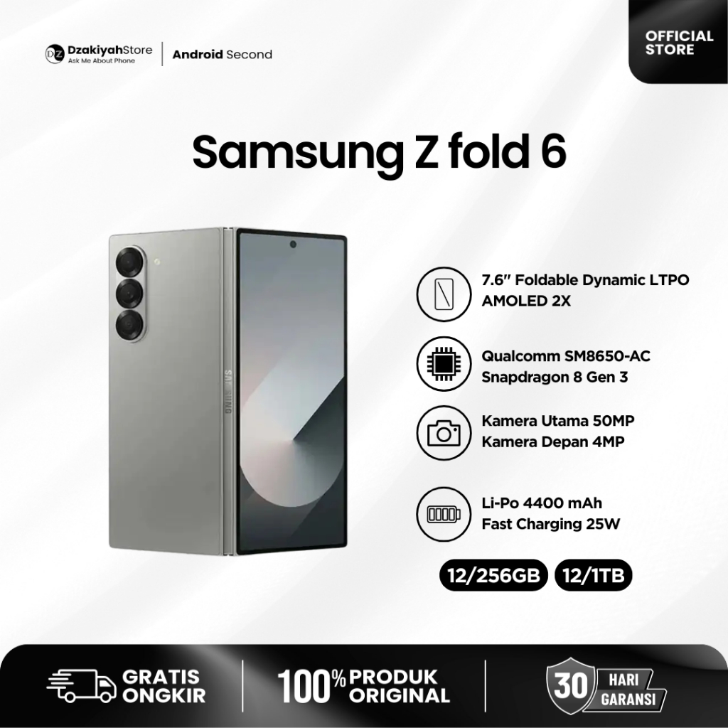 SAMSUNG GALAXY Z FOLD 6 SECOND GARANSI