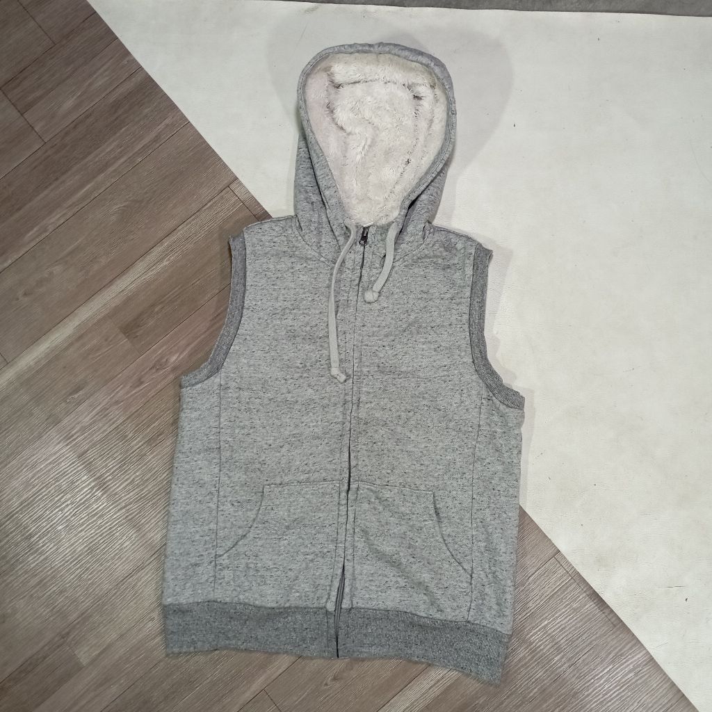 Vest hoodie zipper Uniqlo polar