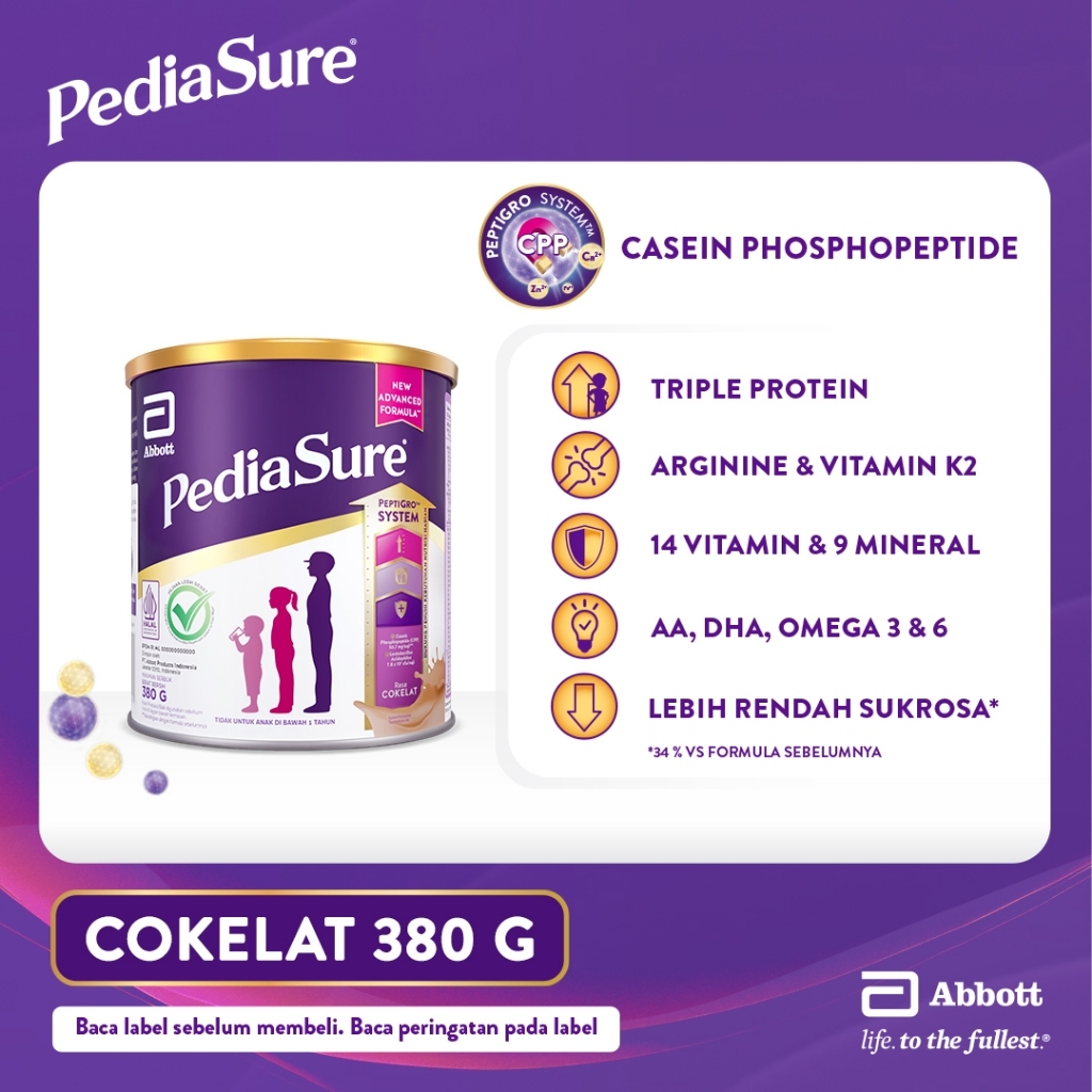 

[oddsolshop] pekanbaru/Abott Pediasure Bubuk Minum Rasa Cokelat 380GR Minuman Serbuk Coklat Choco