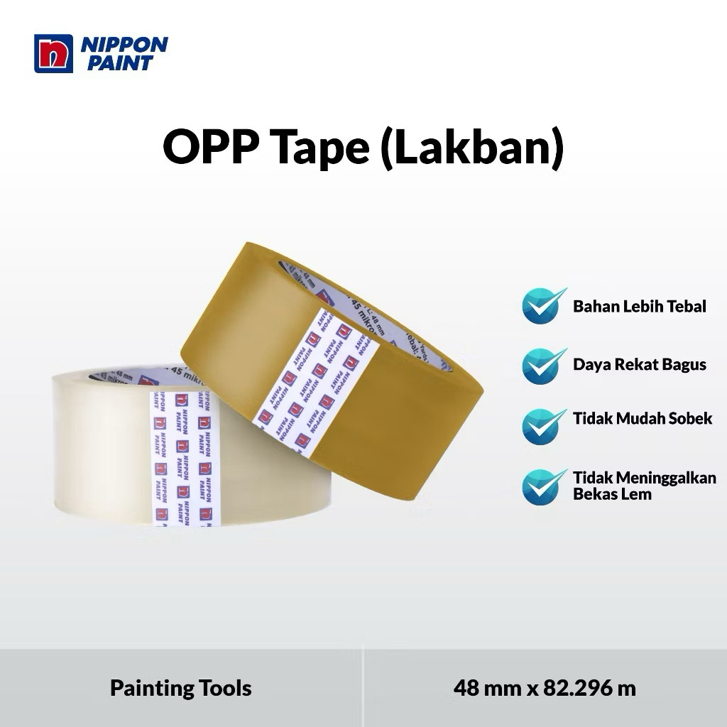 

LAKBAN BENING COKLAT NIPPON PAINT 90Y 48mm 45Mikrons