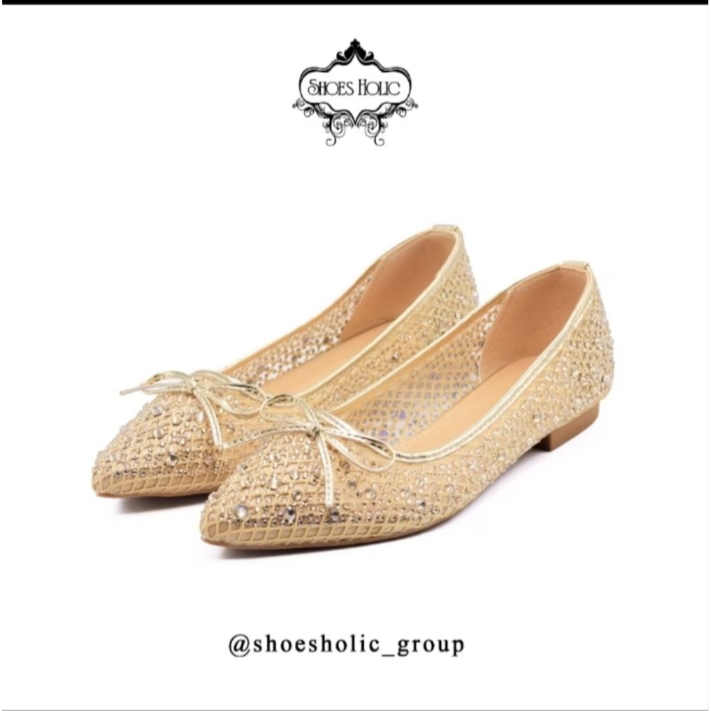 shoes holic sepatu flat shoes wanita import flat shoes new no 39 NEW