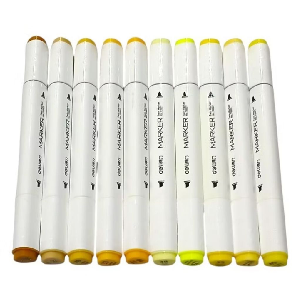 

(10 IN 1) DELI MARKER TWIN MARKER DUAL TIPS ALKOHOL BASED SKETSA DRAWING PEN