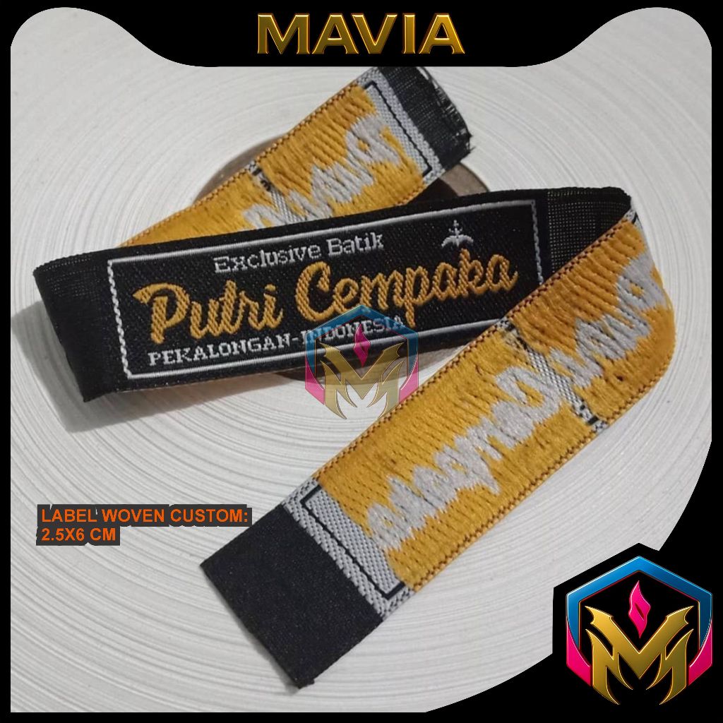 Woven Bordir 300 LUSIN - Woven Rajut / Label Nama / Label Rajut / Aksesoris Baju / Label Bordir