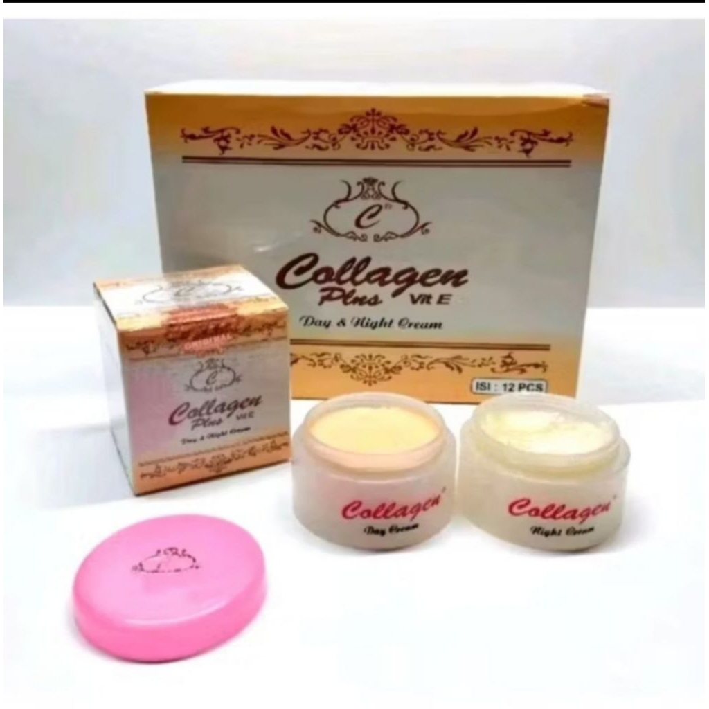 cream collagen siang malam bedak wajah