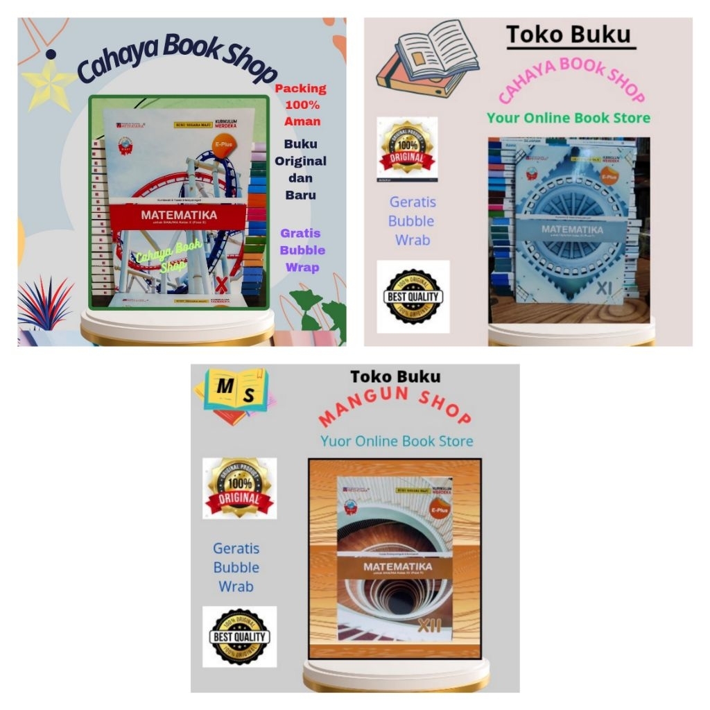 Buku E - Plus Matematika Kelas 10,11,12 SMA Kurikulum Merdeka Mediatama