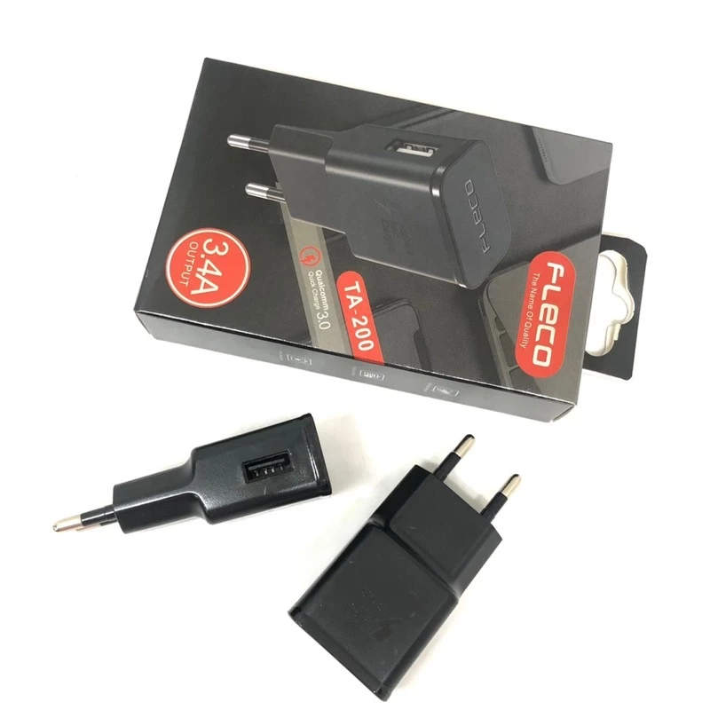 Adaptor Fleco TA-200 3.4A 1usb Fast Charging Batok Fleco 1usb 3.4A TA-200 Original