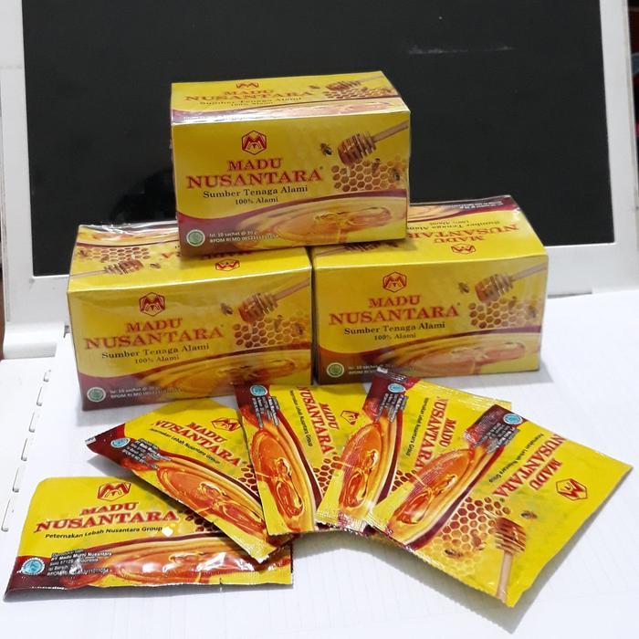 

[oddsolshop] pekanbaru/Madu Nusantara 10 Saset 20GR Honey 1 Box
