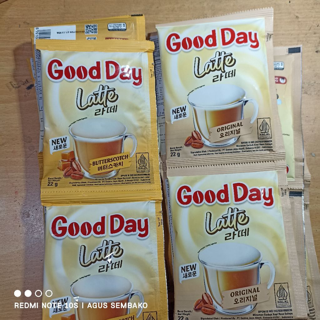 

rcg kopi good day latte buttersotch - original 10s (BELI 5 GROSIR)