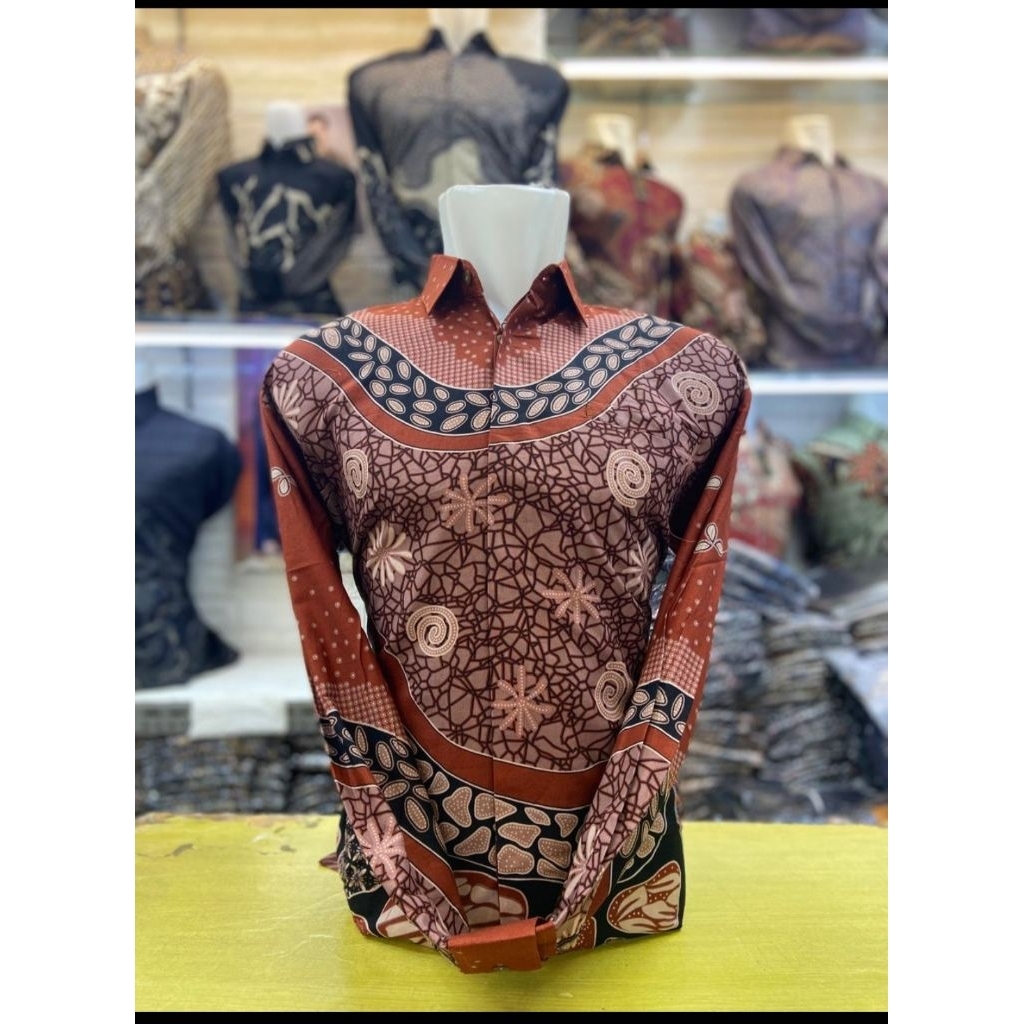 kmeja batik pria lengan panjang