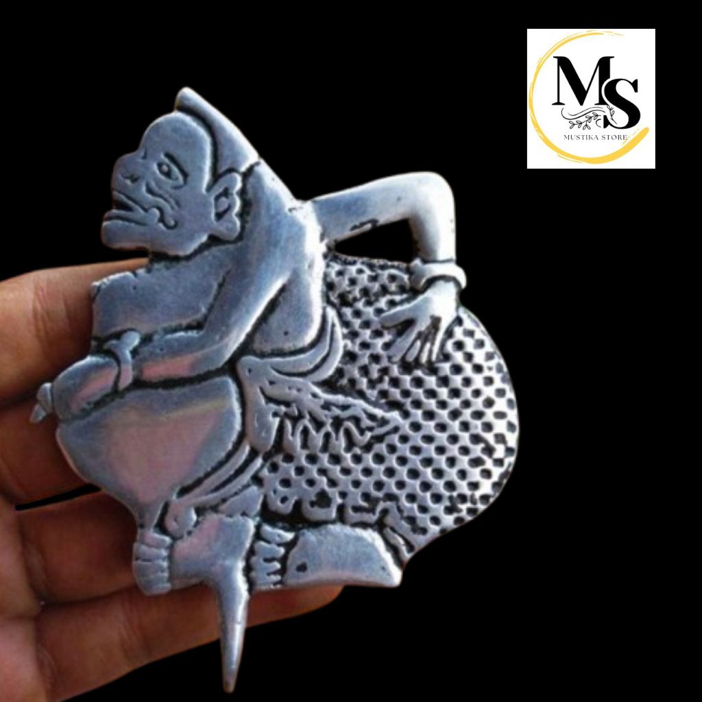 Miniatur wayang /hiasan wayang Punokawan Alumunium antik
