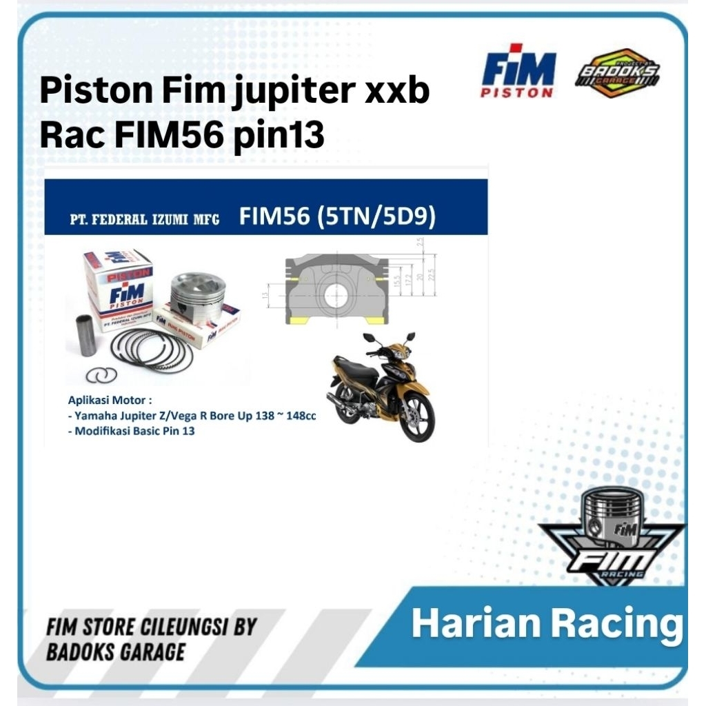 Piston Fim Jupiter Xxb RAC FIM56 PIN13