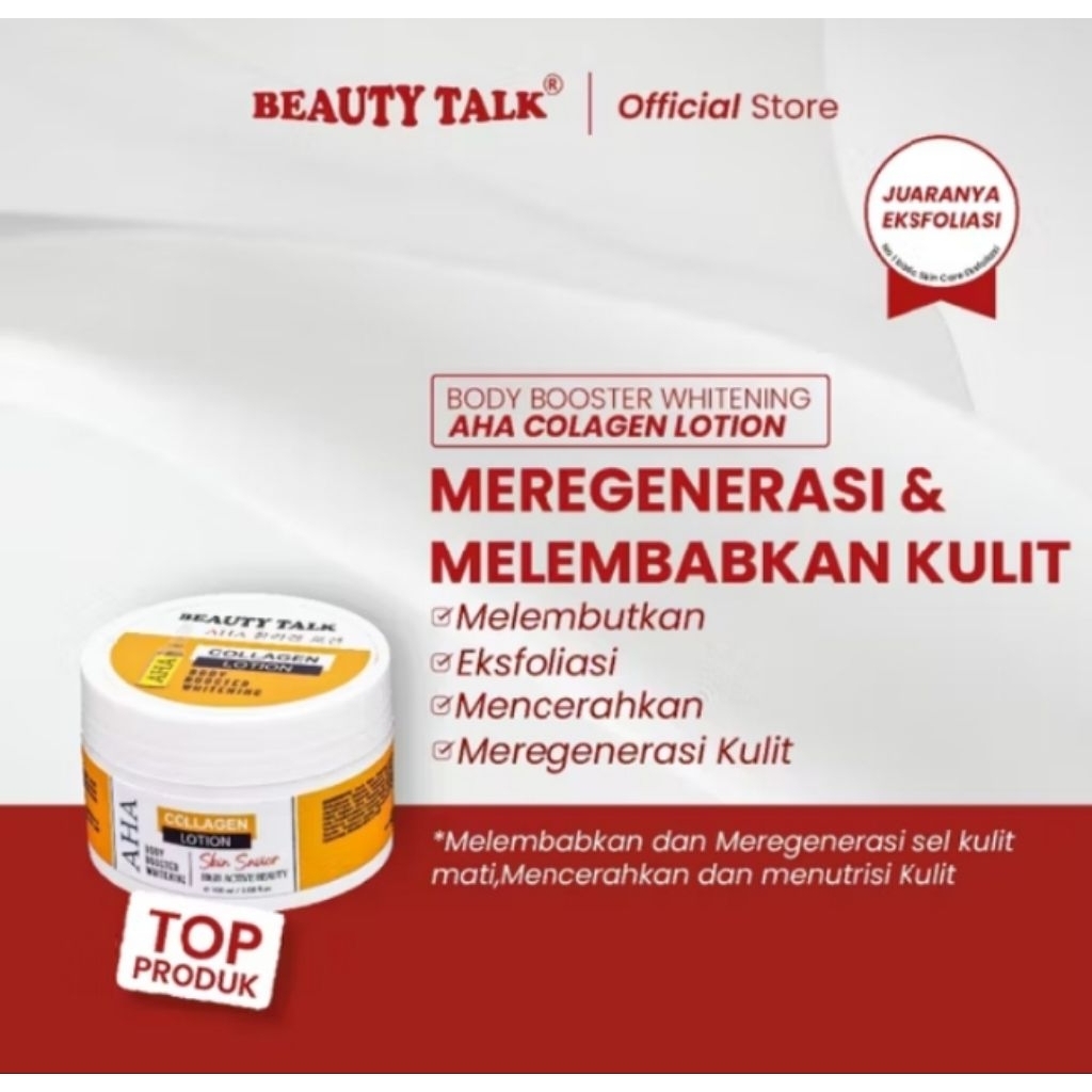 BEAUTY TALK AHA Collagen Lotion 100ml_lotion pencerah kulit[[Modern Beauty]]