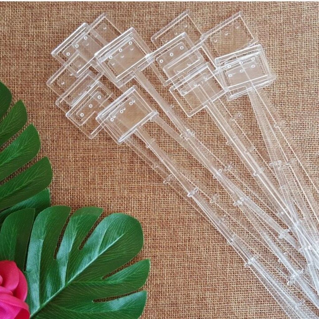 Stik Kartu Ucapan Transparan- Stick Card/Stik Kartu Ucapan Buket