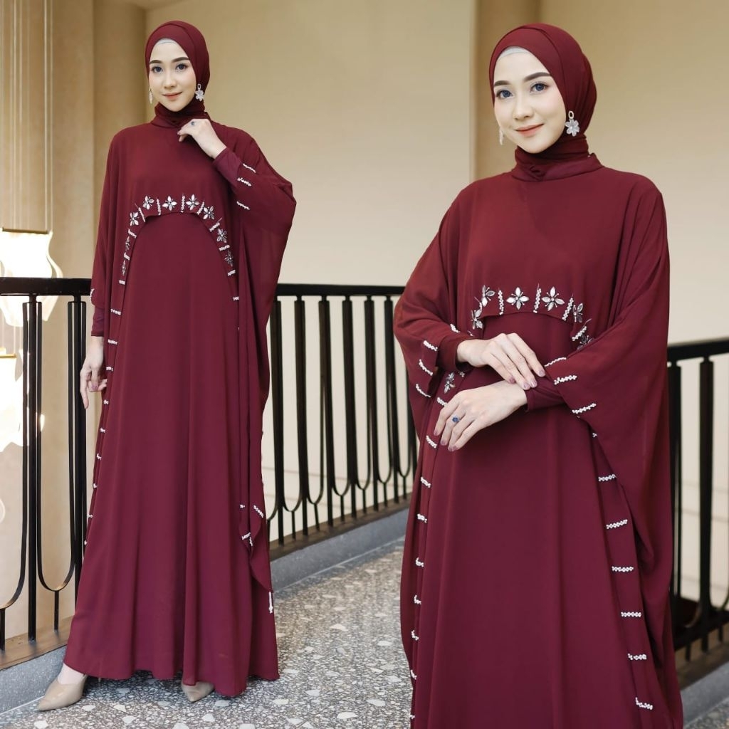 Kaftan Alya // Kaftan Ceruty Premium variasi Payet // Kaftan include Inner Gamis dan Hijab // Kaftan