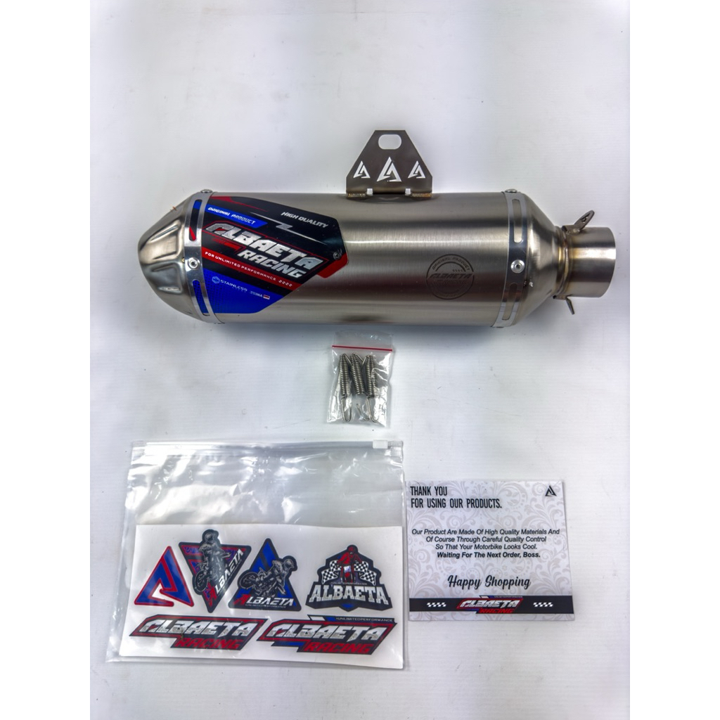 Silincer Knalpot Racing Type AB - RC 4 Original Albaeta Racing Exhaust ( Silincer Only / Silincer Kn