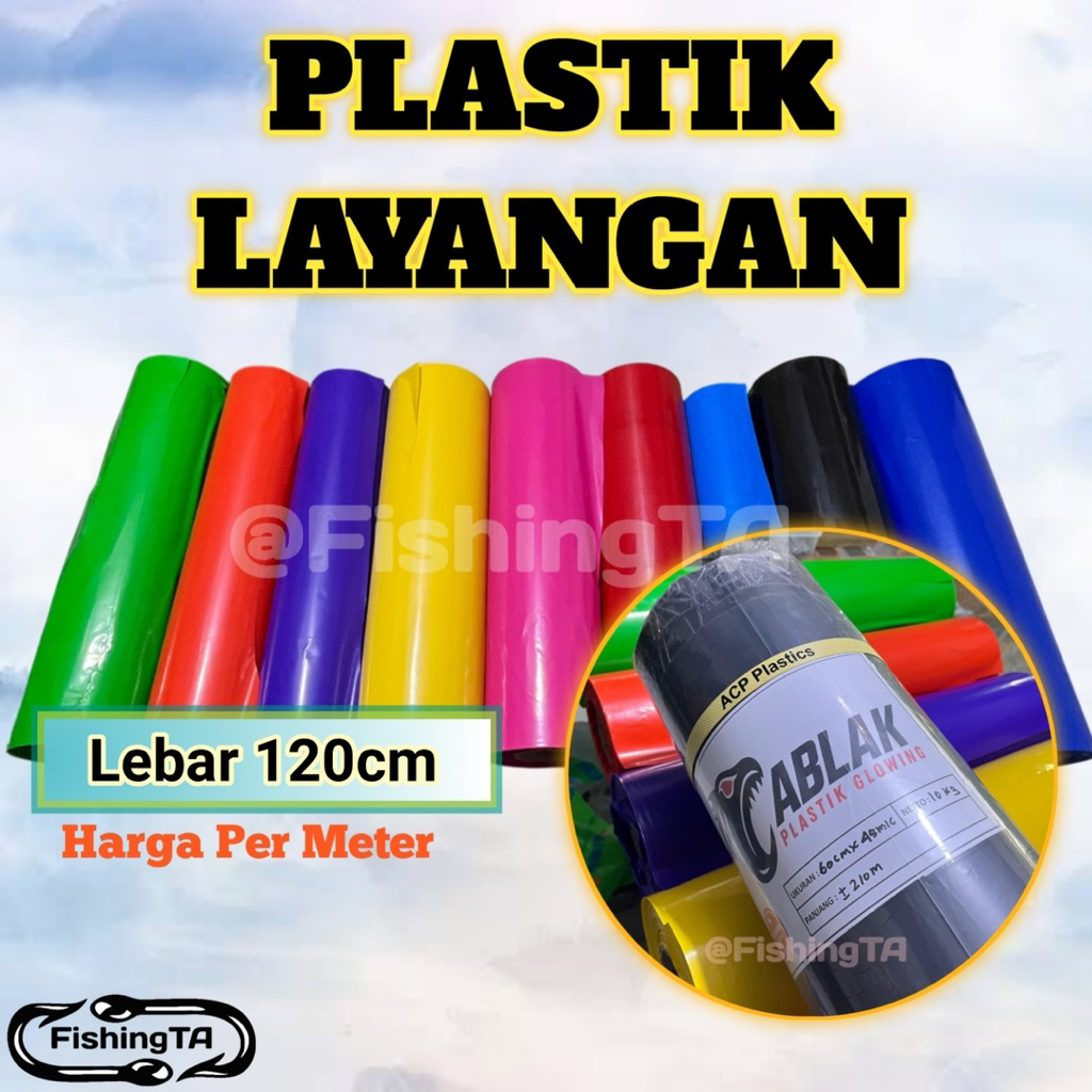 PLASTIK LAYANGAN WARNA MENGKILAP LEBAR 120CM TEBAL