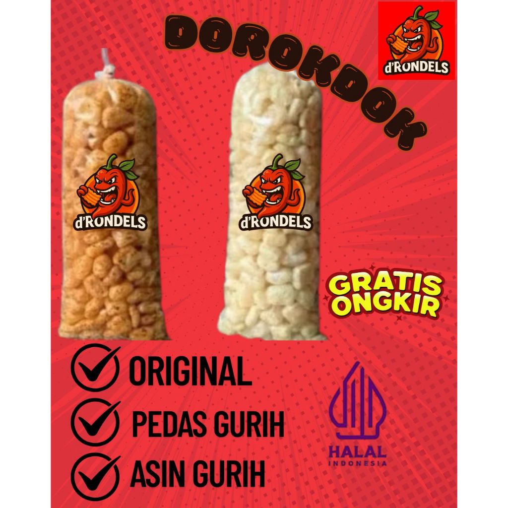 

KERUPUK KULIT SAPI DOROKDOK RAMBAK [200GR] SUPER RENYAH GURIH HALAL
