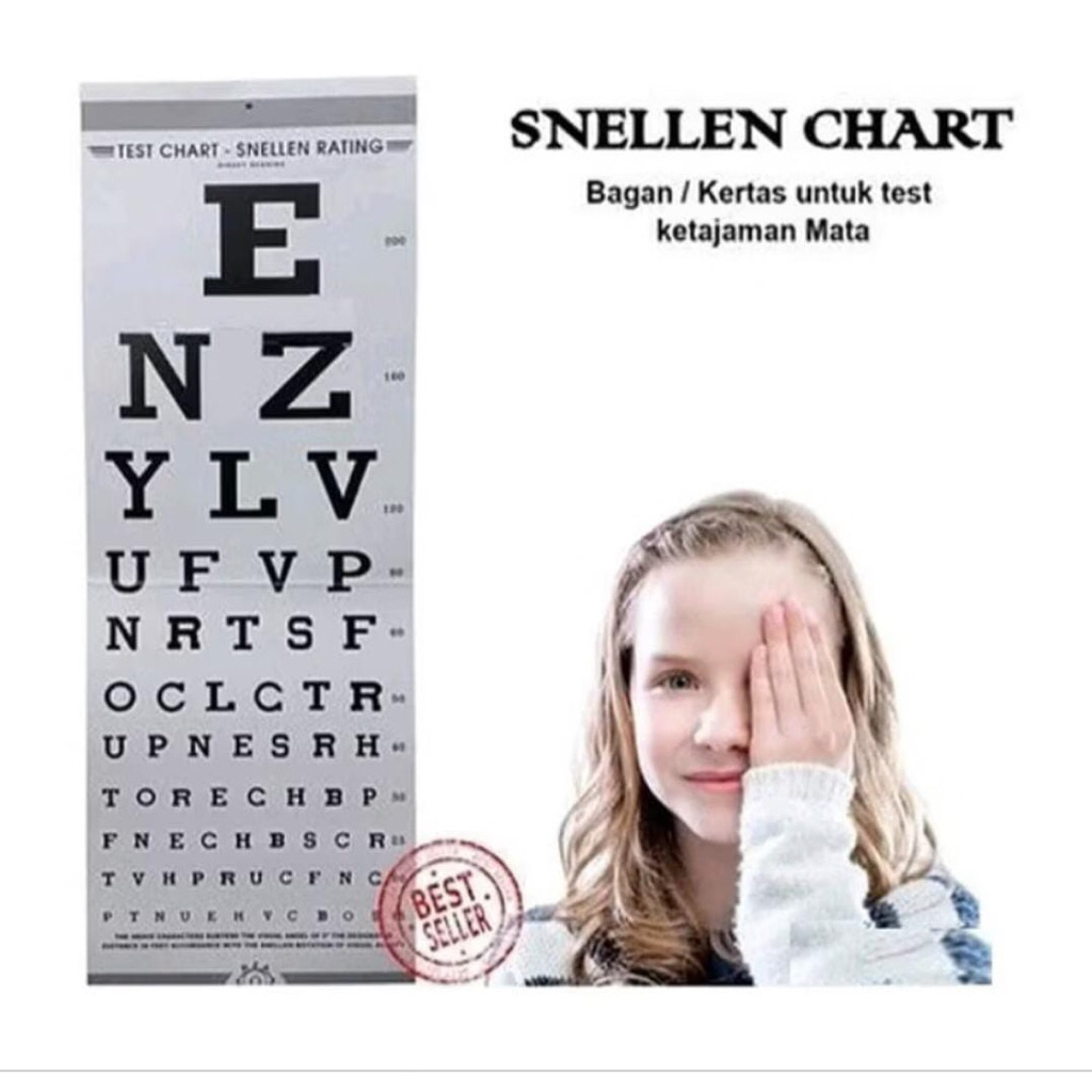 snellen chart / kertas tes mata rabun jauh