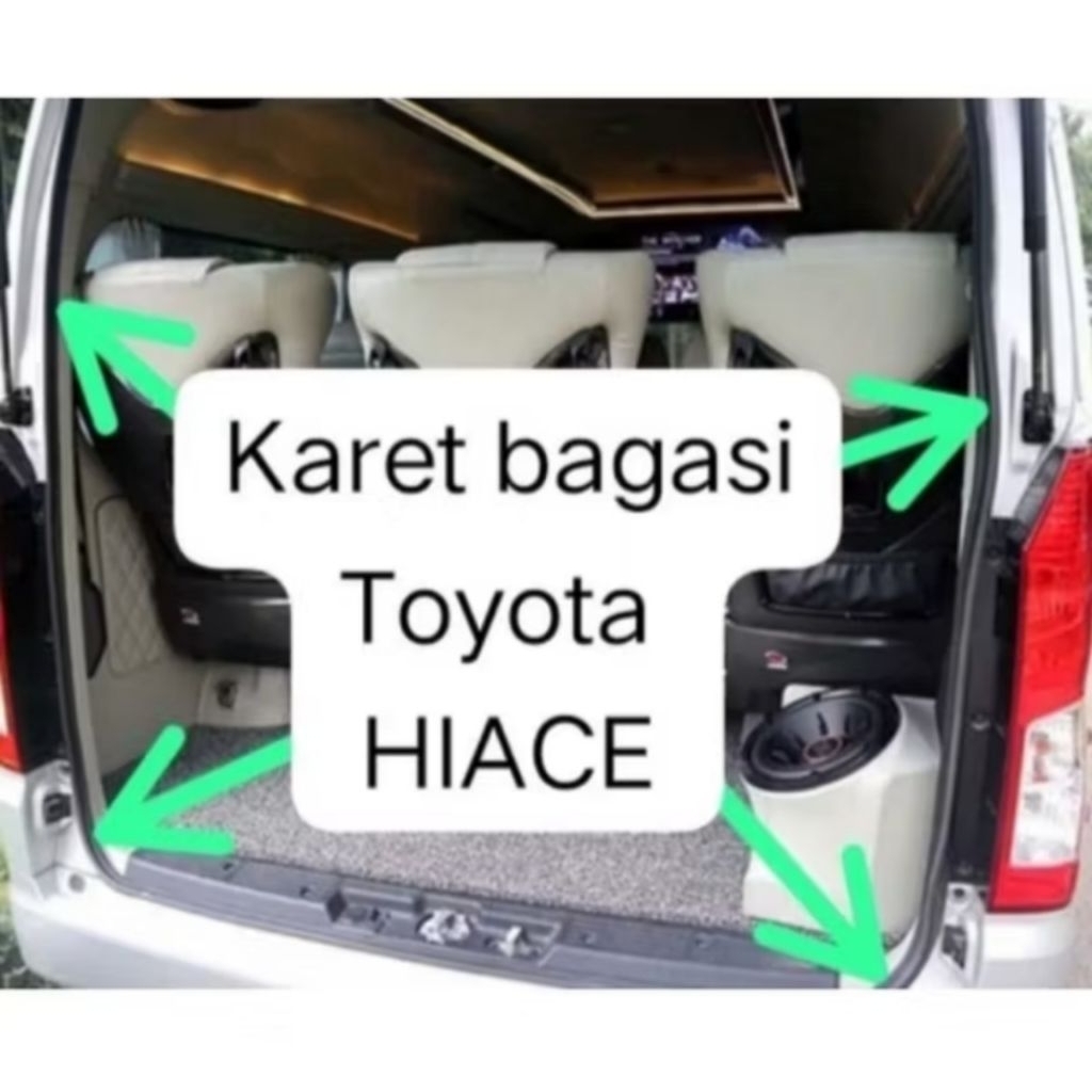 KARET PEREDAM SUARA PINTU BAGASI BELAKANG MOBIL TOYOTA HIACE