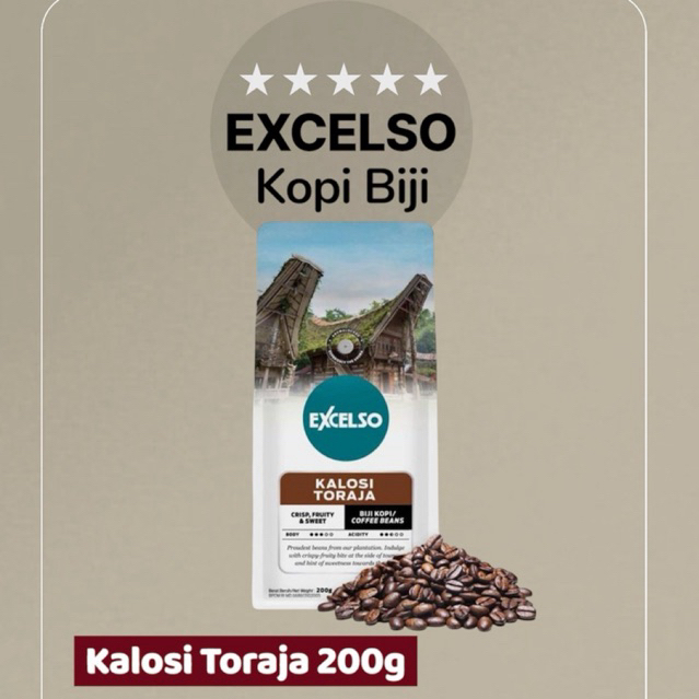 

Excelso Kopi Biji Kalosi Toraja 200g