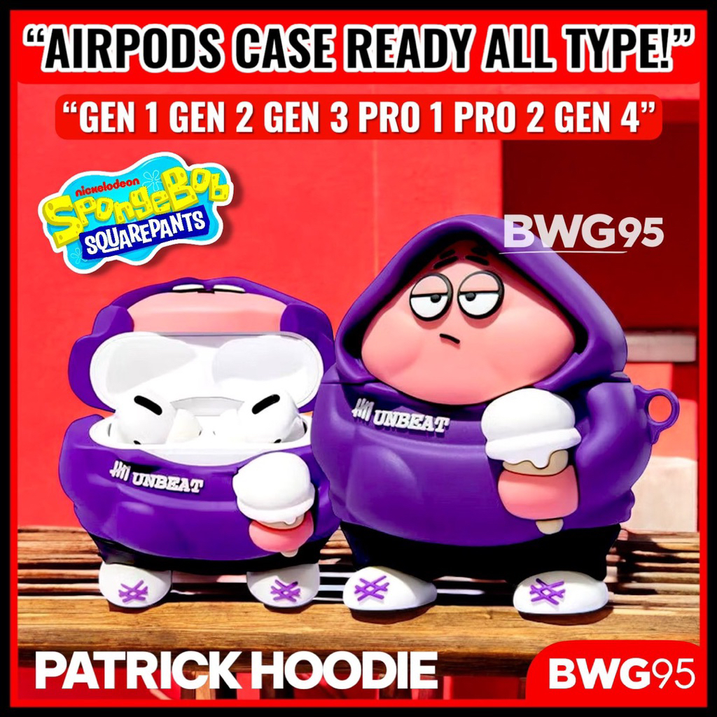 Airpods Case Patrick Spongebob Hoodie / Airpods Pro Case Spongebob Patrick Hoodie / Airpods Pro 2 Ca