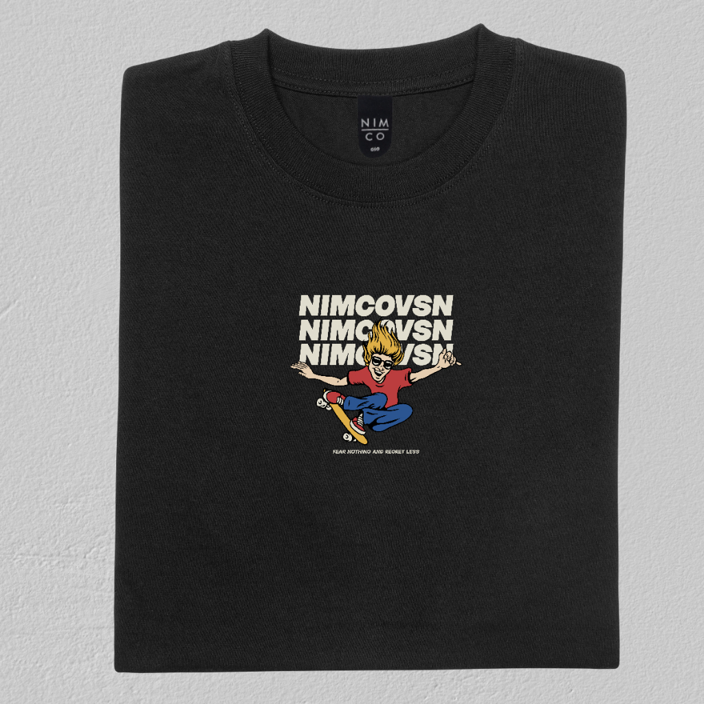 Nimco Kaos Original 3805 Hitam Navi Black Tshirt