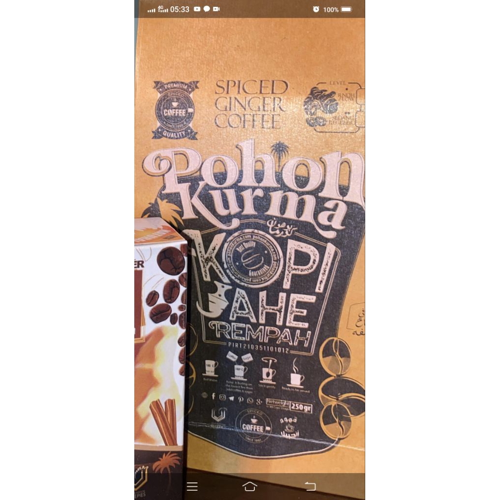 

KOPI JAHE REMPAH POHON KURMA