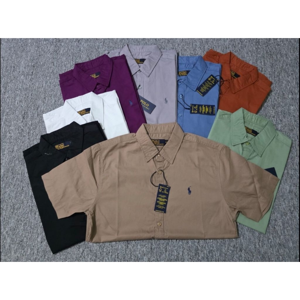 Kemeja Lengan Pendek Polo's / Kemeja Formal Pendek Polo's / Kemeja Polo's bordir dada
