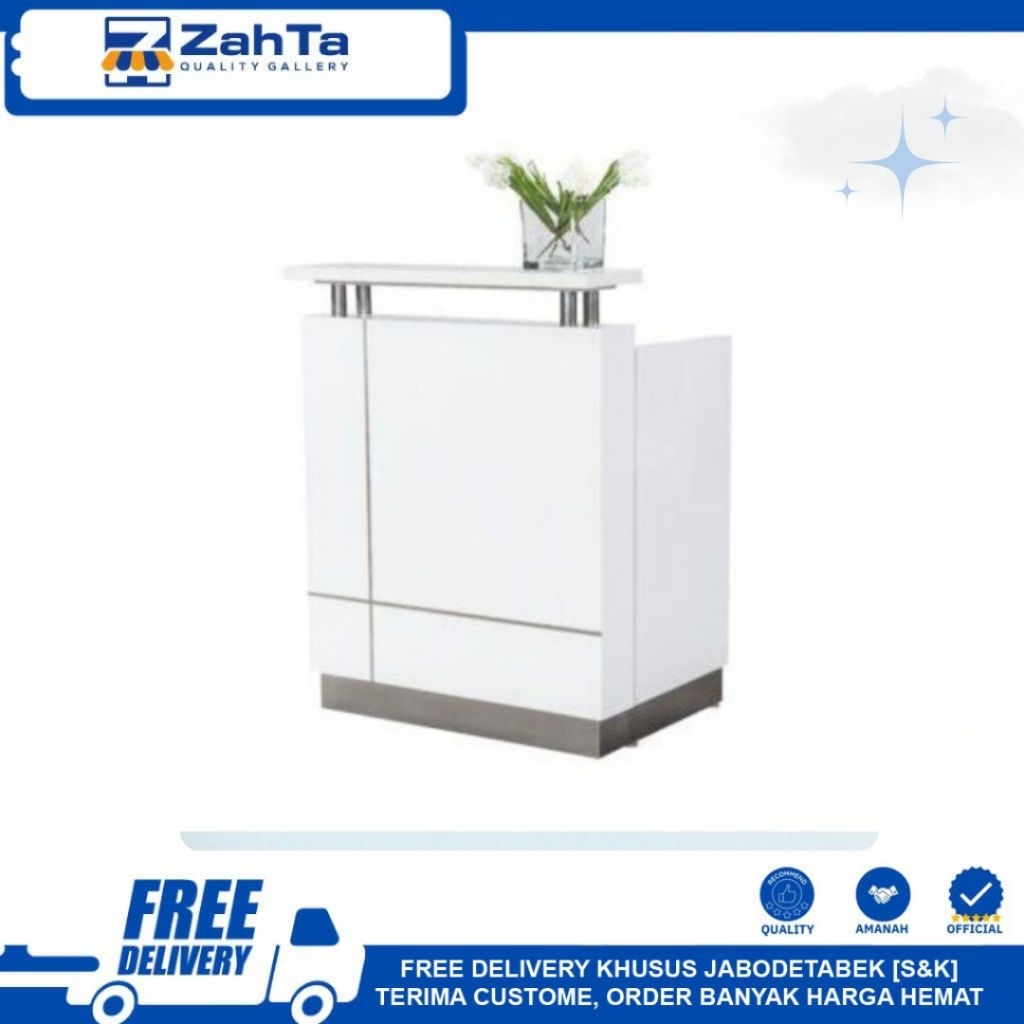 Meja Kasir Minimalis Laci 2|Meja Kerja|Meja Resepsionis
