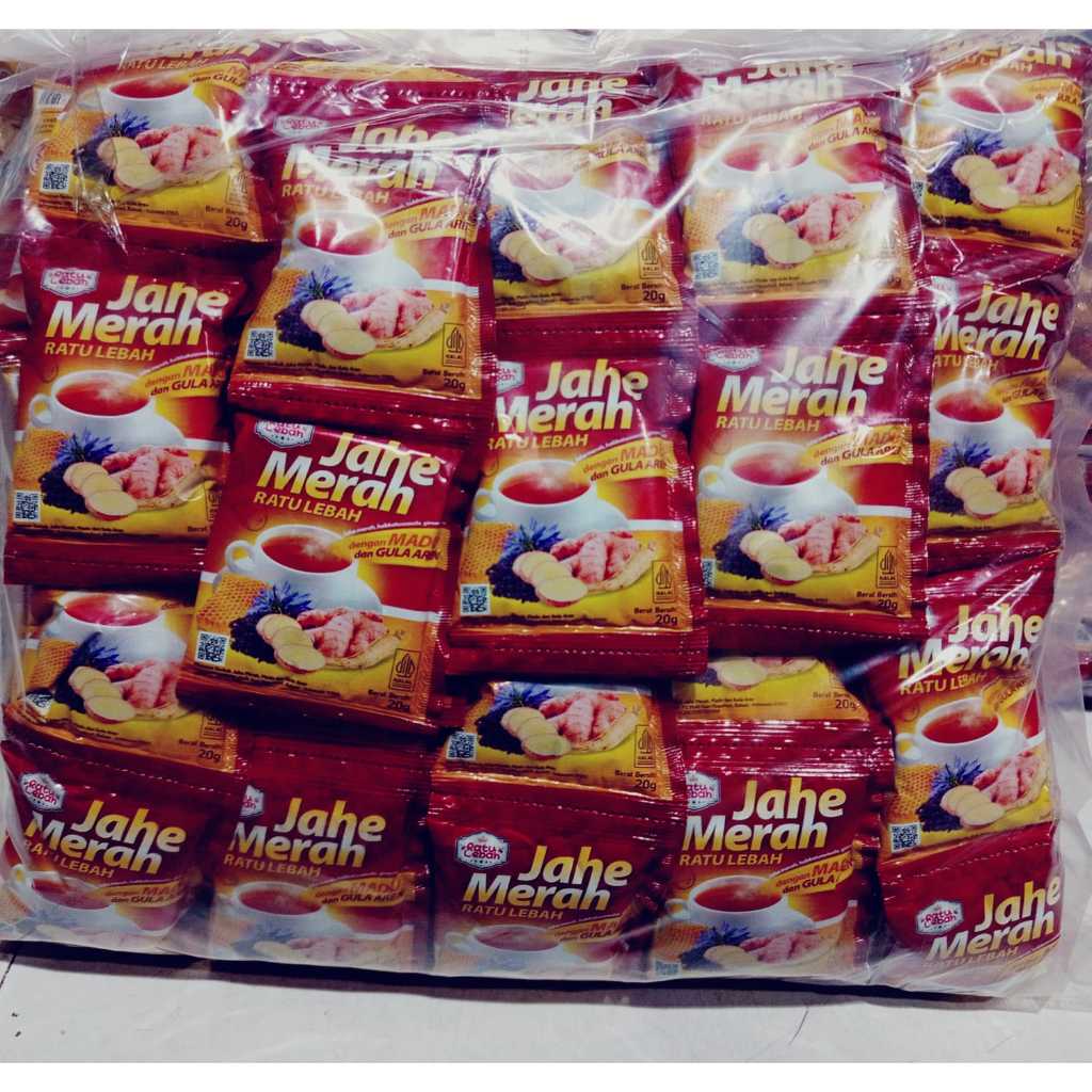 

Jahe Merah Plus Gula Aren 1 bal 20 renceng x 10 sachet - JAHE MERAH GULA AREN 20 RENCENG 1 BALL