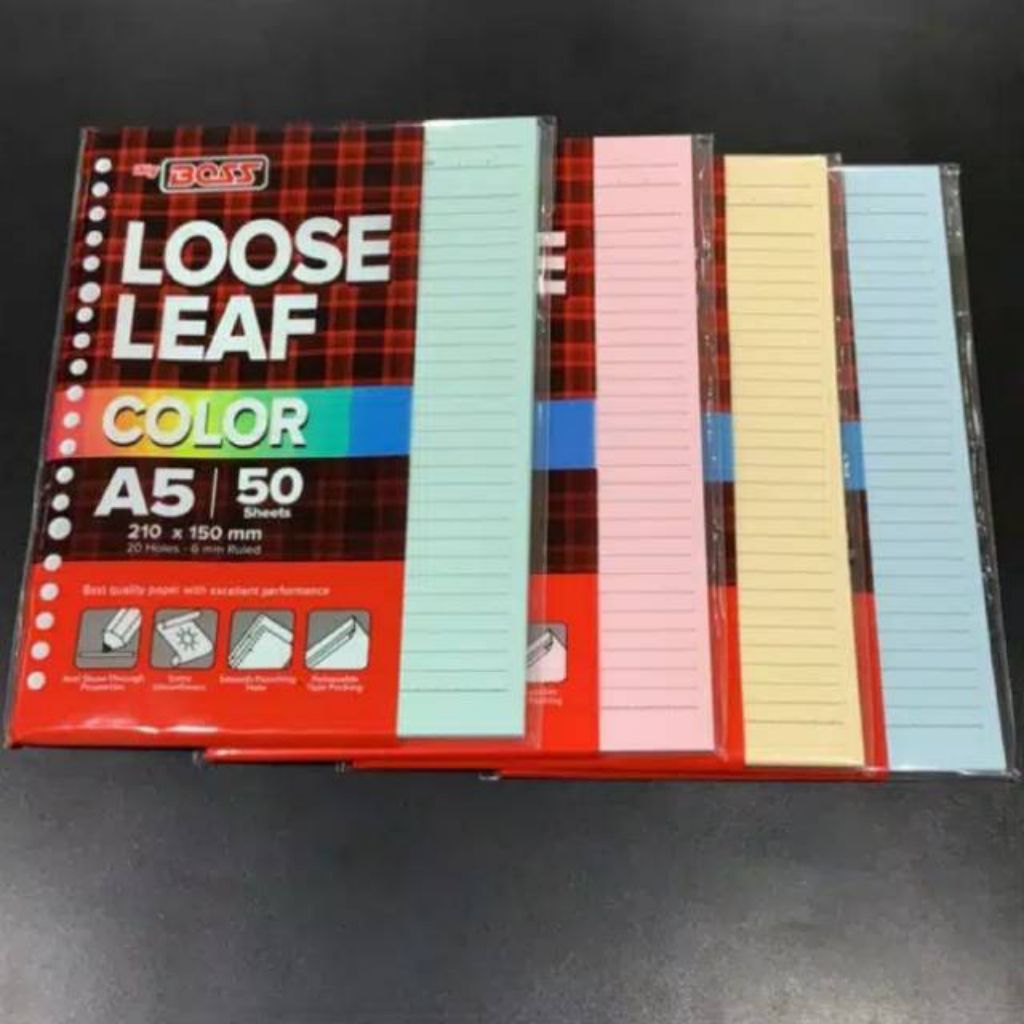 

[YOBANA] BIG BOSS ISI BINDER LOOSE LEAF WARNA BIRU HIJAU PINK A5 B5 ISI 50 LEMBAR DAN 100 LEMBAR