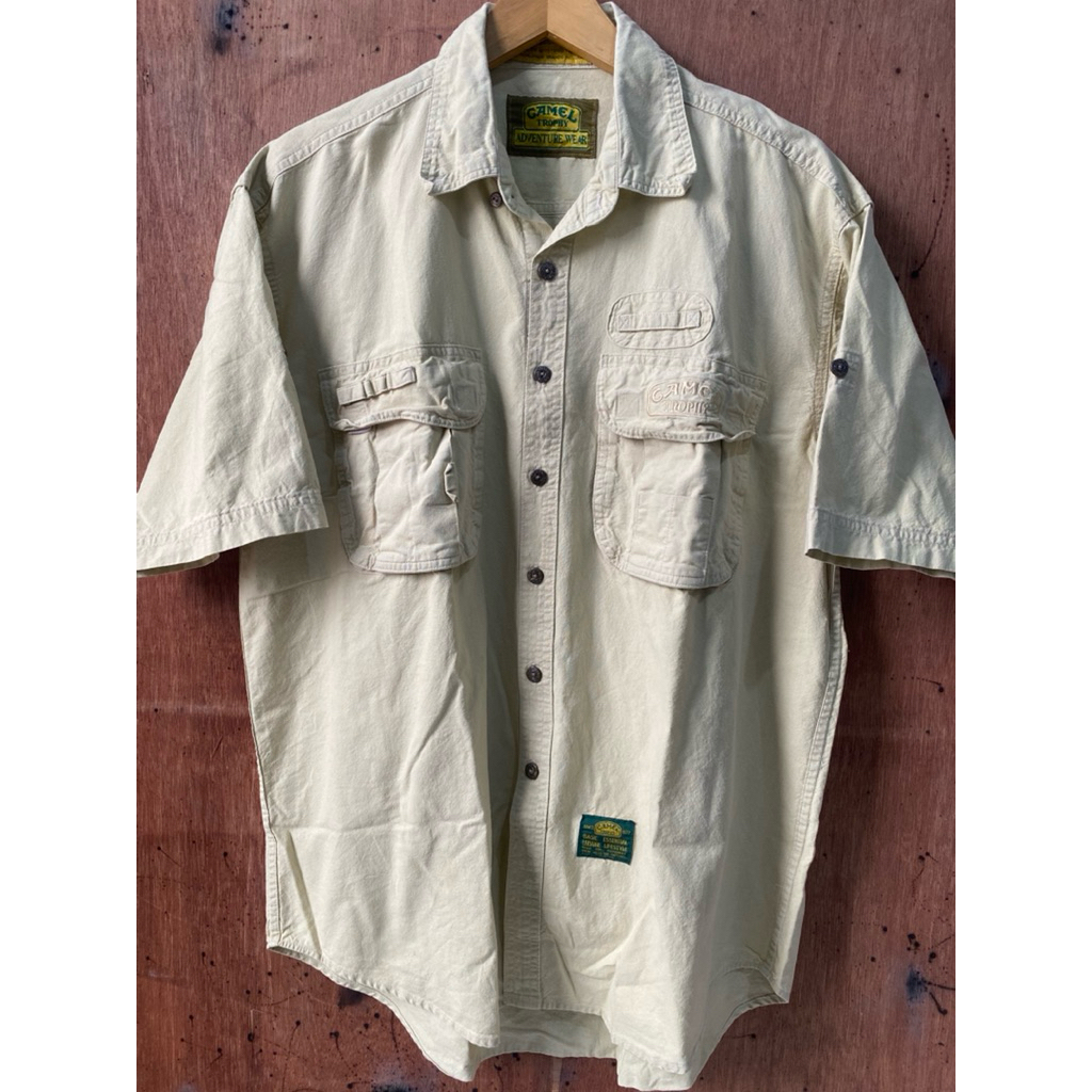 workshirt kemeja safari camel thropy