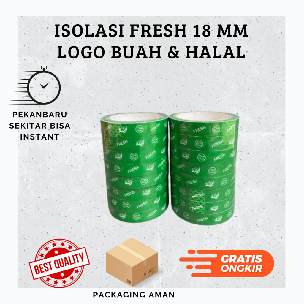 

Isolasi Fresh 18 MM Logo buah & Halal Termurah Kualitas Premium