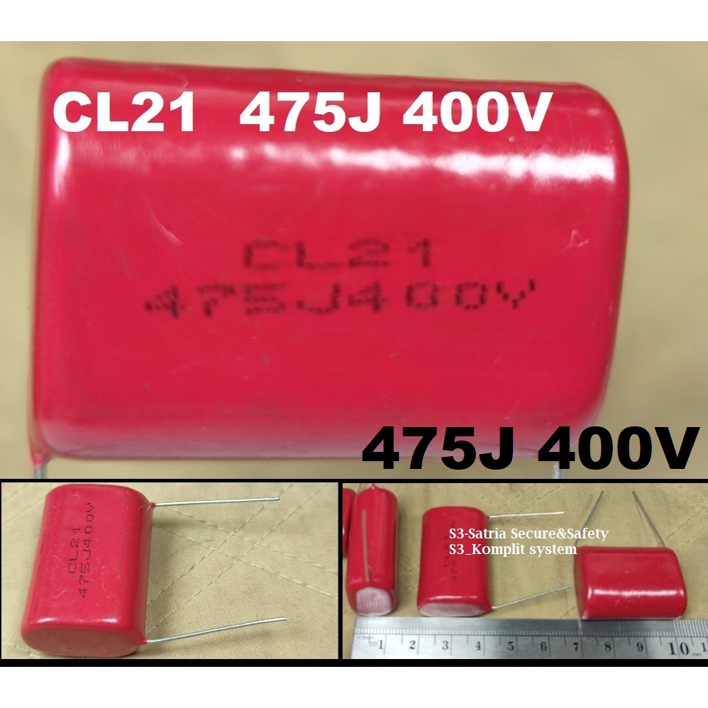 mylar 475J 400v CL21 475j400v Capasitor milar 475/400v 475K 475 K J 400 V Kapasitor milar 4,7uf las 