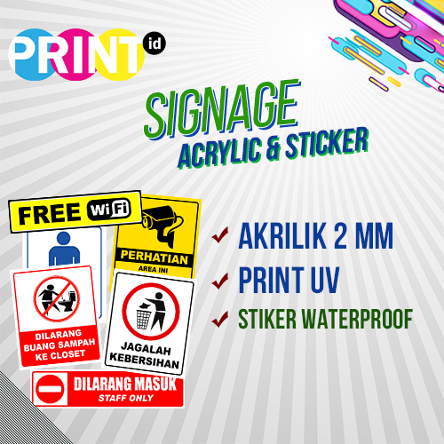 

Akrilk Sign Tanda No Smoking, Dilarang Merokok, Jagalah kebersihan, Toilet, Free Wifi, Dorong, Tarik, Dilarang Buang Sampah