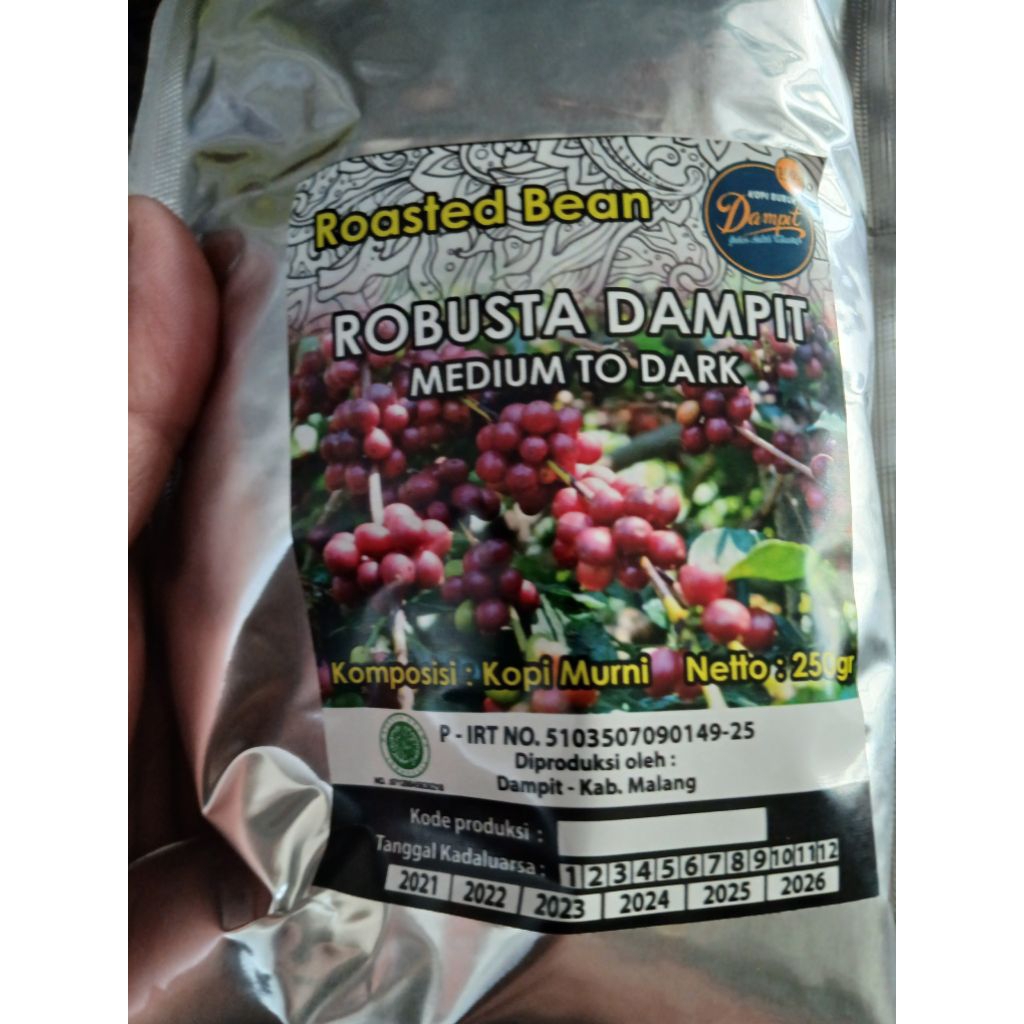 

Kopi Robusta Dampit 250gr Roastbean Medium to Dark