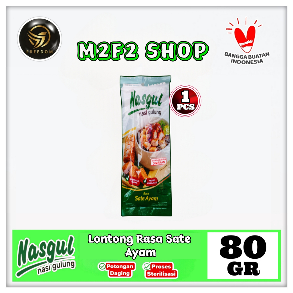 

Nasgul Nasi Gulung Rasa Sate Ayam | Lontong - 80 gr (Kemasan Satuan)