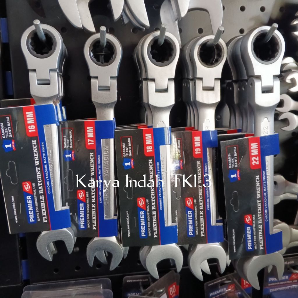 HL Kunci Ring Pas Kombinasi Fleksible Ratchet 72T Flexible Ratchet Wrench HL Premier - 11mm