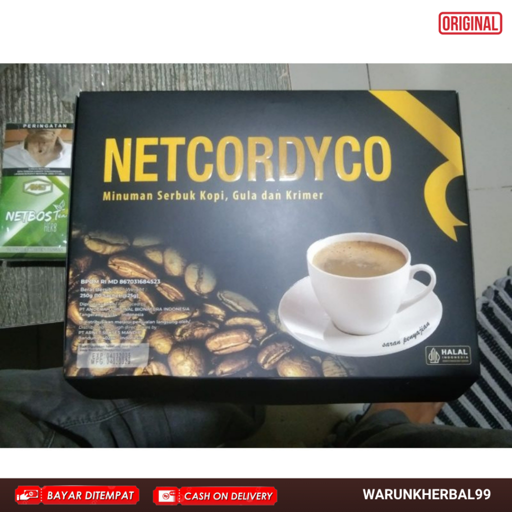

NETCORDYCO COFFEE – Kopi Kuat Pria Arnet Asli | Herbal Vitalitas | Isi 10 Sachet