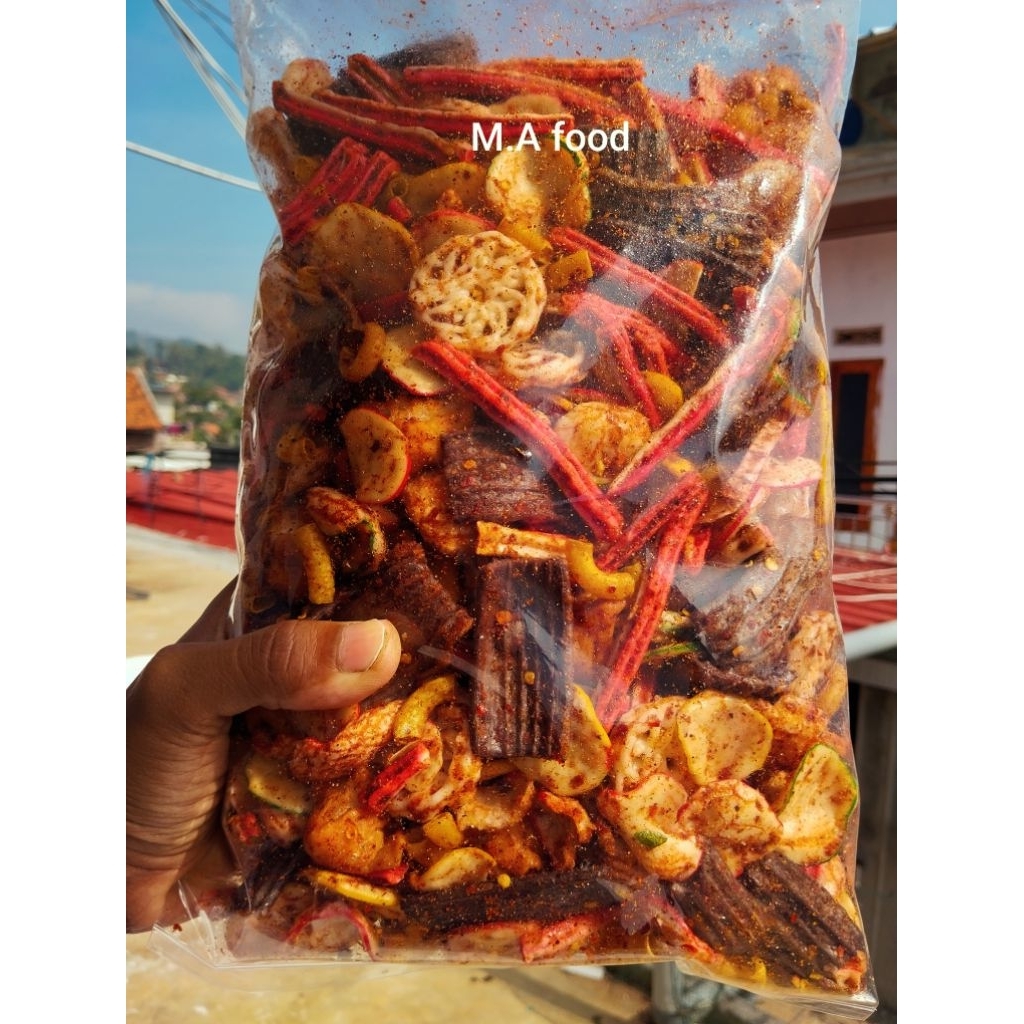 

seblak mix campur kemasan 250 gr pedas daun jeruk