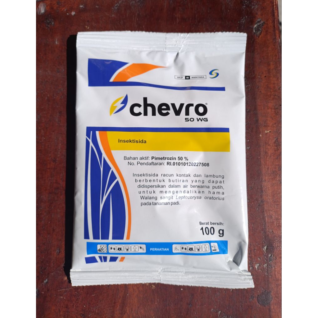 CHEVRO 50 WG Pimetrozim 100 gram, Pembasmi wereng trips kutu kebul Tungau apids pada tanaman padi ca