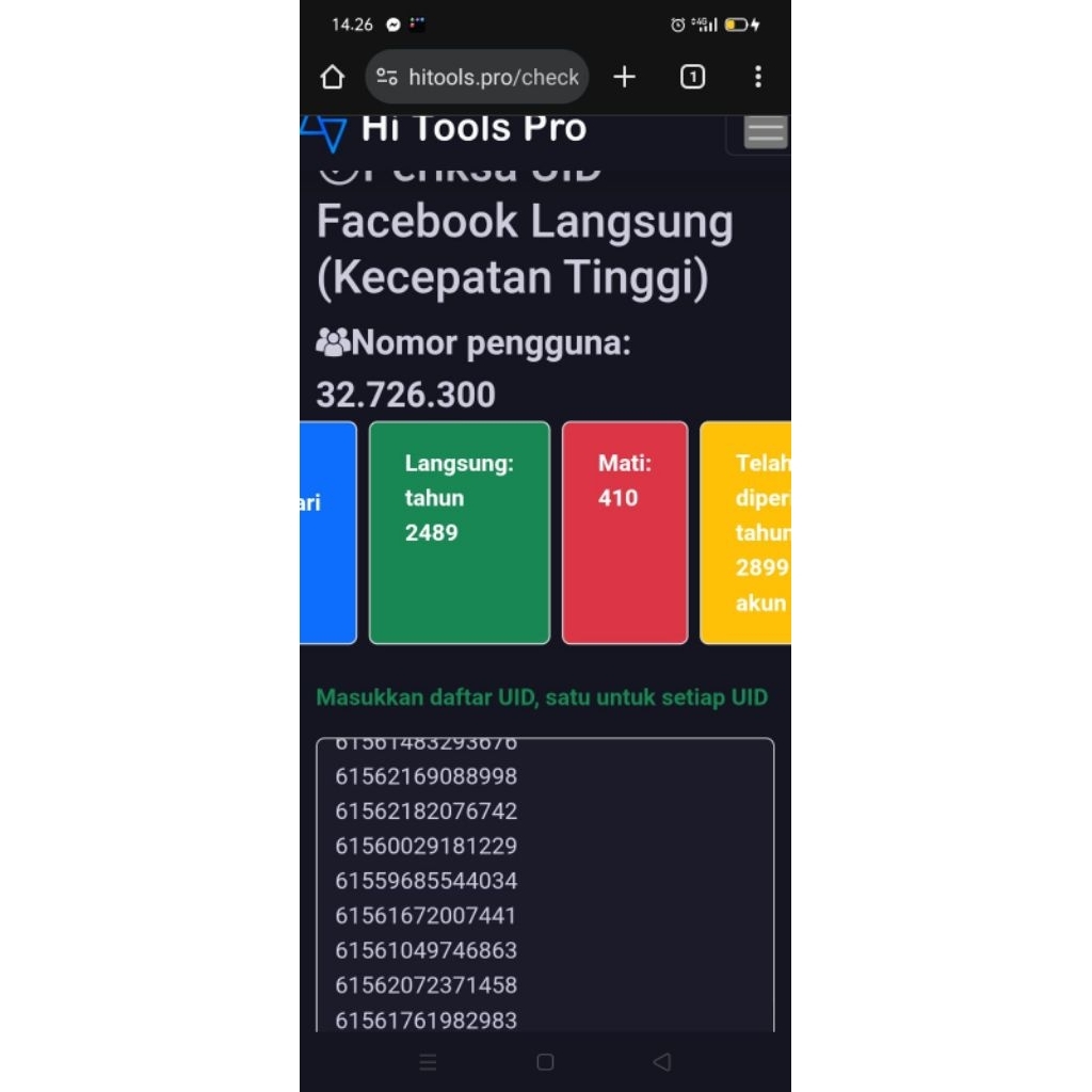 fb bekas cokis bergaransi