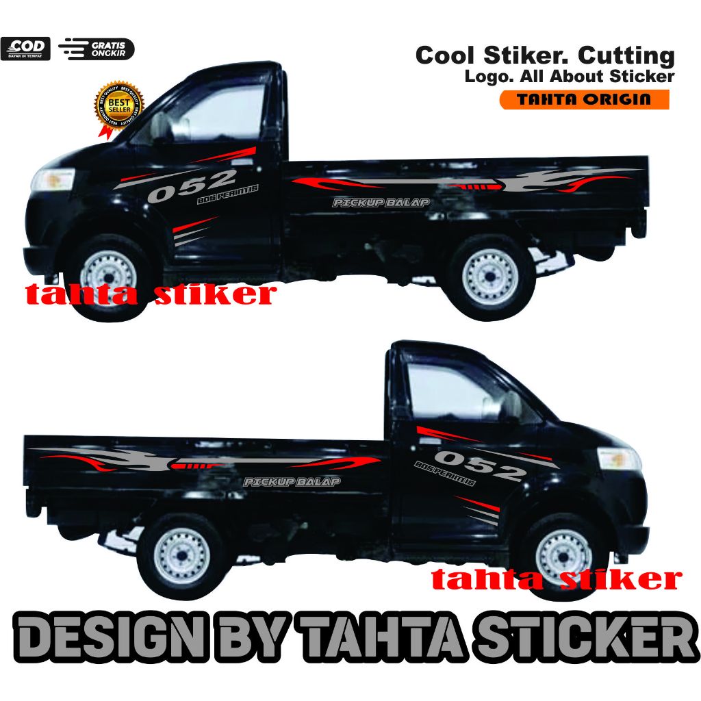 STICKER STICKER CUTTING MOBIL PICK UP MEGA CARRY APV PICKUP BALAP BISA CUSTOM NAMA