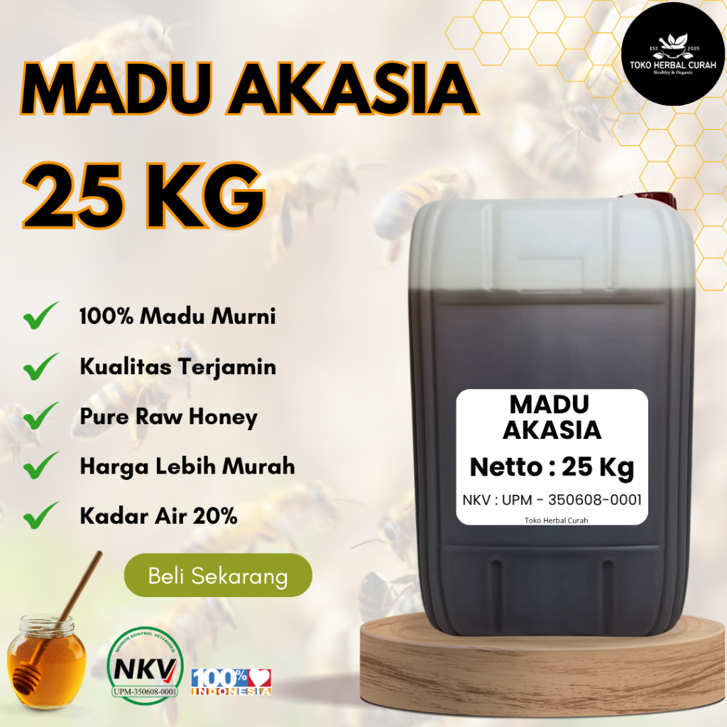 

Madu Rambutan Curah 25 kg – Murni Asli, Kualitas Premium, Kadar Air 20%, Tanpa Campuran, Siap Repack / Cocok Untuk Reseller