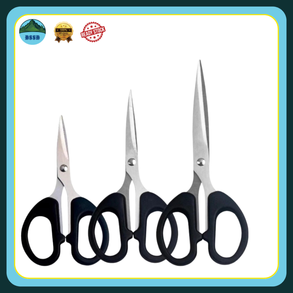 

GUNTING KERTAS STAINLESS | Ukuran S M L | Tajam & Awet | Scissors Serbaguna | Praktis untuk Rumah & Kantor