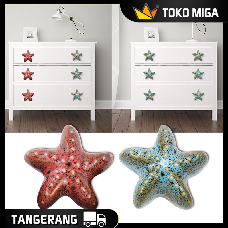 1.7*1.4*0.9Inch Gagang Lemari Anak Bintang Laut Universal Handle Pintu Lemari Anak